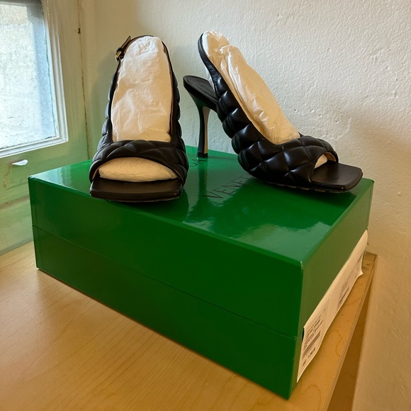 BOTTEGA VENETA Black Padded Slingback Sandal